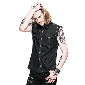 košile pánská bez rukávů DEVIL FASHION - SHT007 XXL