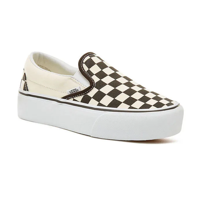 VANS UA CLASSIC SLIP-ON PLATFORM Blk WhtCh Černá 40